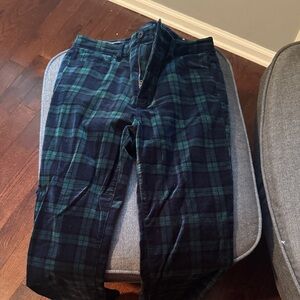 Talbots black watch plaid velvet